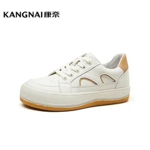 KANGNAI Sneakers Women Flat Platform Lace-Up Mixed Colors Casual Shoes Split Leather Female 
KANGNAI Sneakers Women Flat Platform Lace-Up Mixed Colors Casual Shoes Split Leather Female
