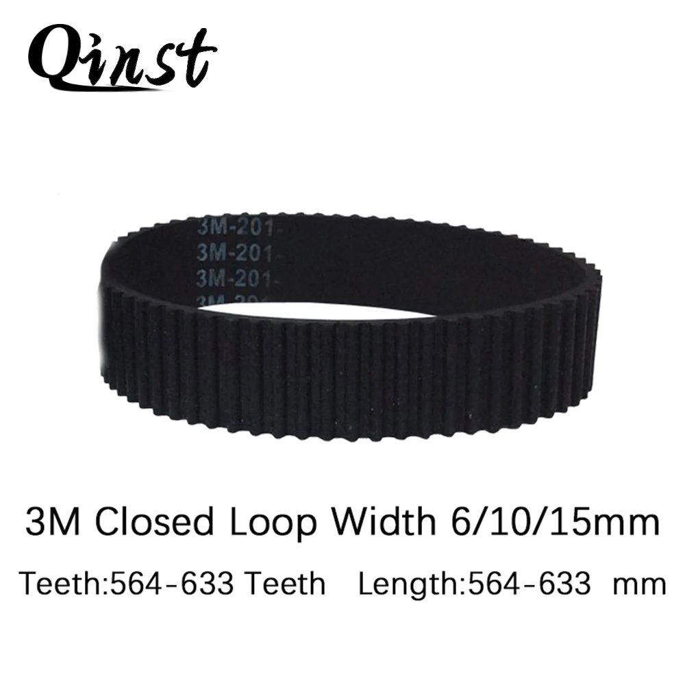 HTD 3M Timing Belt Teeth 188-211 Width 6/10/15mm Length 564-633mm Rubber Closed-loop Belt HTD 3M Pulley CNC machine 3D Printer
HTD 3M Timing Belt Teeth 188-211 Width 6/10/15mm Length 564-633mm Rubber Closed-loop Belt HTD 3M Pulley CNC machine 3D Printer