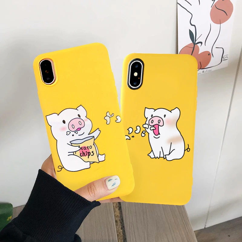 JAMULAR Cute Cartoon Pig Print Phone Case For iPhone XS MAX XR X 7 8 6 6s Plus Fashion Couple Soft Matte Back Cover Fundas Capa
JAMULAR Cute Cartoon Pig Print Phone Case For iPhone XS MAX XR X 7 8 6 6s Plus Fashion Couple Soft Matte Back Cover Fundas Capa