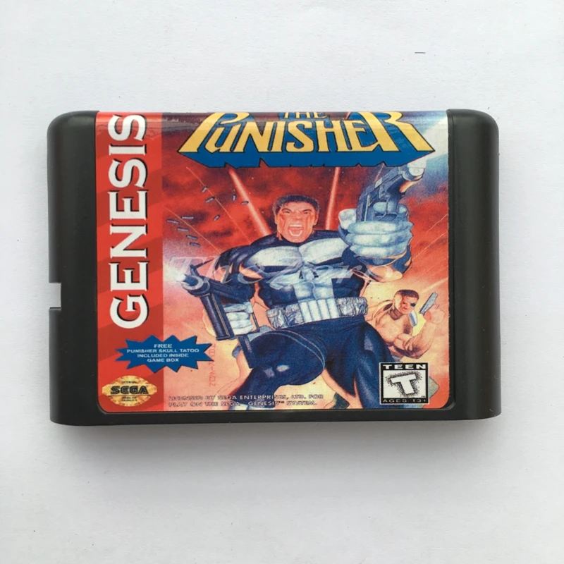 Каратель ЕС/японский оболочка для 16 бит карточная игра Genesis Системы Sega игры Mega Drive
