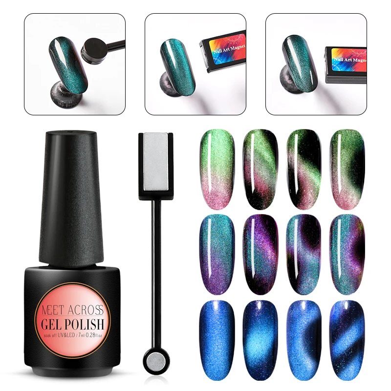 MEET ACROSS Chameleon Gel Nail Polish Set Magnetic Cat Eye Gel Soak Off UV Gel Varnish Magnetic Nail Stick Black Color Gel Need
MEET ACROSS Chameleon Gel Nail Polish Set Magnetic Cat Eye Gel Soak Off UV Gel Varnish Magnetic Nail Stick Black Color Gel Need