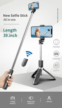 Bluetooth Selfie Stick With Shutter Remote With Tripod Extendable Foldable Monopod for iPhone 11 X for Huawei for Xiaomi
Bluetooth Selfie Stick With Shutter Remote With Tripod Extendable Foldable Monopod for iPhone 11 X for Huawei for Xiaomi
