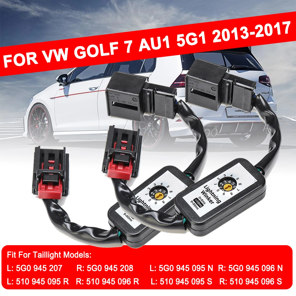 2PCS For VW Golf 7 Indicator LED Taillight Black Dynamic Turn Signal Add-on Module Cable Wire Harness Left & Right Tail Light
2PCS For VW Golf 7 Indicator LED Taillight Black Dynamic Turn Signal Add-on Module Cable Wire Harness Left & Right Tail Light