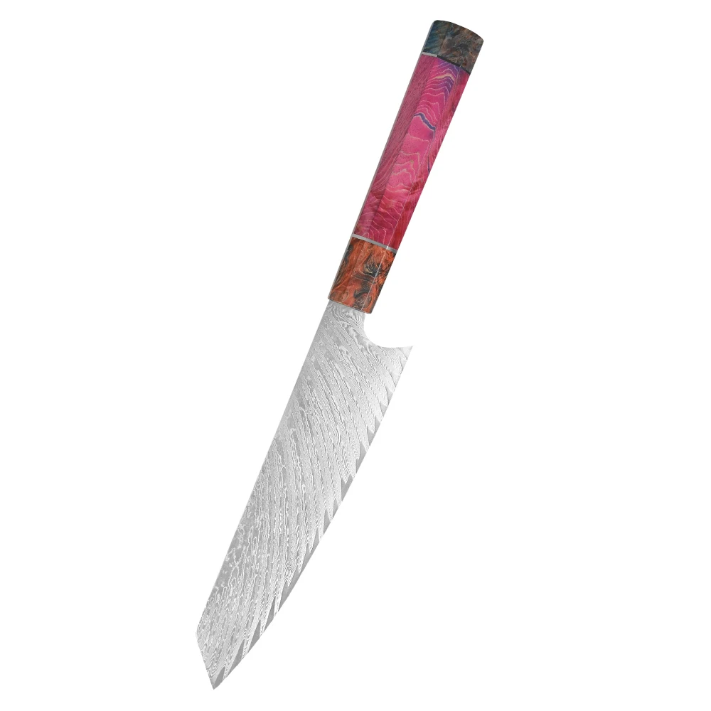 XYj Damascus Steel Chef Knife Cleaver Slicing Steak Kitchen Cooking Tool Japanese Knives 8 Inch 67 Layers | Дом и сад