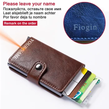 Engraving name Colorful Men Credit Card Holder RFID Blocking Men Wallet Aluminium Male Business ID Card Holder Leather Men Purse
Engraving name Colorful Men Credit Card Holder RFID Blocking Men Wallet Aluminium Male Business ID Card Holder Leather Men Purse