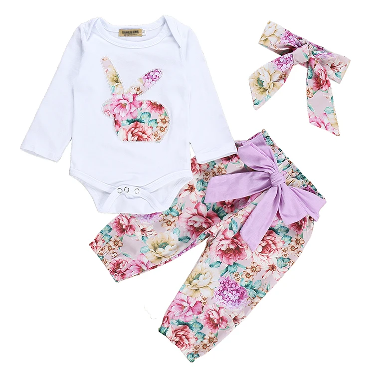 Toddler Girl 3pcs set Spring Autumn Outfit Rabbit bow set cartoon baby romper jumpsuit rompers for baby girls
Toddler Girl 3pcs set Spring Autumn Outfit Rabbit bow set cartoon baby romper jumpsuit rompers for baby girls