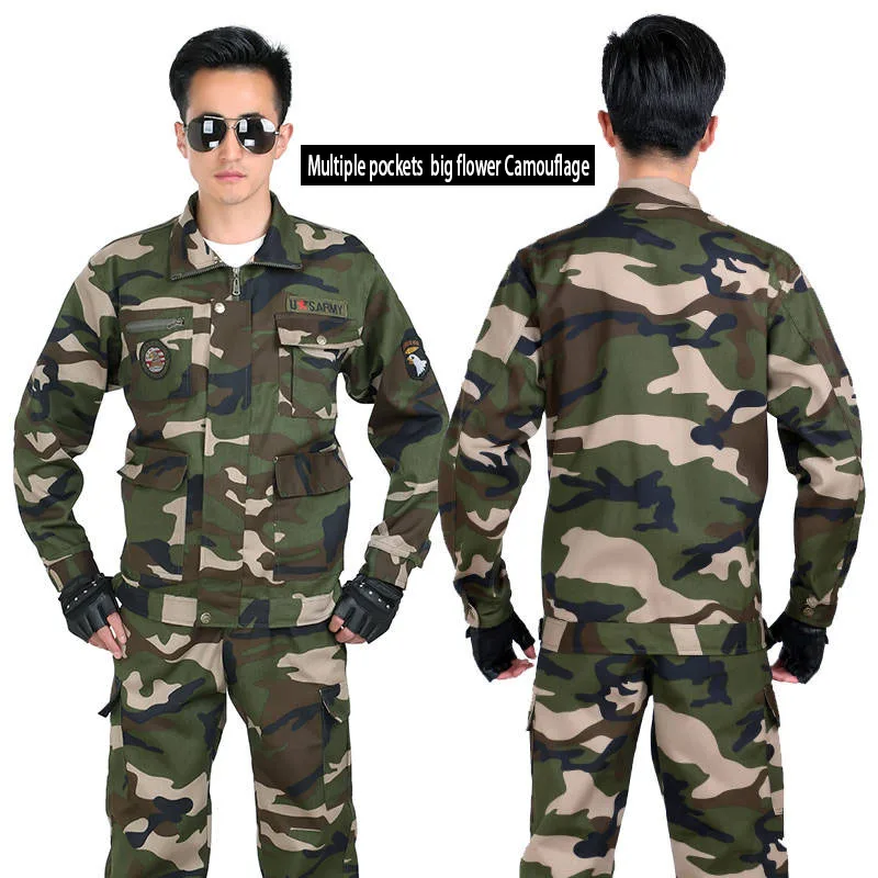Army Military Uniform Camouflage Soldier Training Clothing Military Shooting Tactical Combat Jacket Pant Set амђляжная оѬма 
Army Military Uniform Camouflage Soldier Training Clothing Military Shooting Tactical Combat Jacket Pant Set амђляжная оѬма