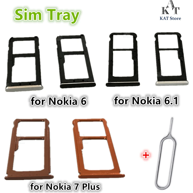 5 шт. для Nokia 6 7 + Plus 1 2018 Nano Sim Micro лоток карт SD Держатель Слот с извлекателем Pin