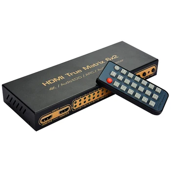NK-H62 6X 2 HDMI Matrix Switch 4K Audio EDID ARC Audio Extractor 6 in 2 Out Switcher/Splitter for Ultra HD 4K x 2K 3D 1080p
NK-H62 6X 2 HDMI Matrix Switch 4K Audio EDID ARC Audio Extractor 6 in 2 Out Switcher/Splitter for Ultra HD 4K x 2K 3D 1080p