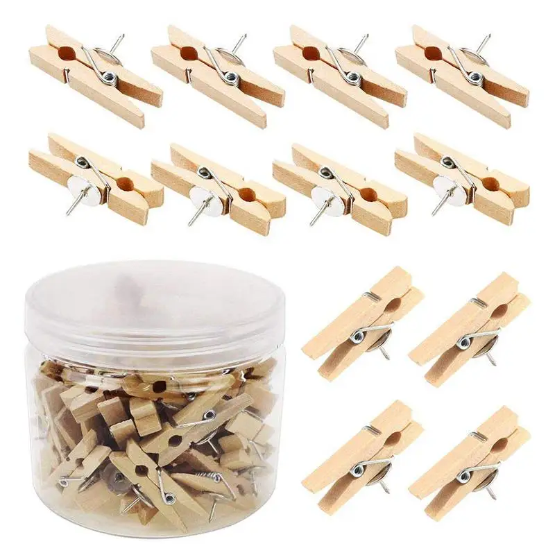 Push Pins With Wooden Clips 50Pcs Thumbtacks Pushpins Creative Paper Clips Clothespins for Cork Board and Photo Wall Offices Hom
Push Pins With Wooden Clips 50Pcs Thumbtacks Pushpins Creative Paper Clips Clothespins for Cork Board and Photo Wall Offices Hom
