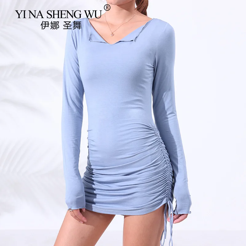 Autumn Sports Long-sleeved Dress Women's Jogging Fitness Quick-drying Short Skirt Drawstring Hem Sexy Long-sleeved Short Skirt
Autumn Sports Long-sleeved Dress Women's Jogging Fitness Quick-drying Short Skirt Drawstring Hem Sexy Long-sleeved Short Skirt