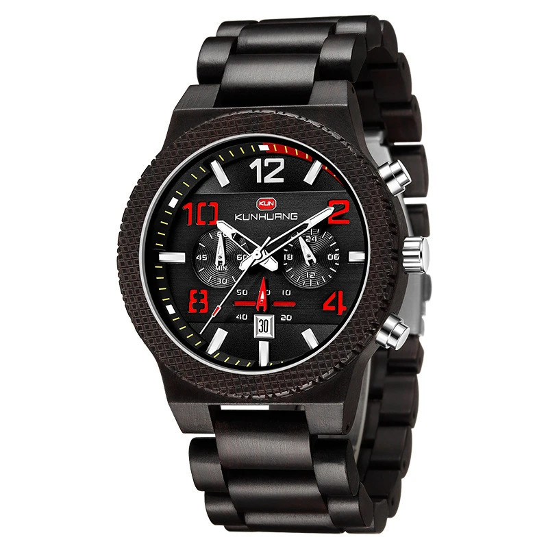 Kun Emperor Man Wooden Table Will Clock Dial More Function Quartz Wrist Watch Calendar Motion Wrist Watch
Kun Emperor Man Wooden Table Will Clock Dial More Function Quartz Wrist Watch Calendar Motion Wrist Watch