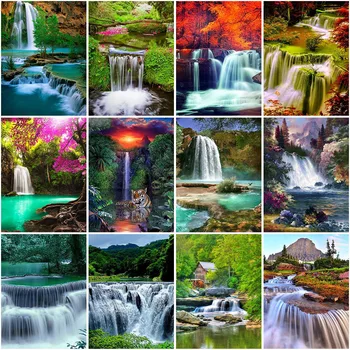 5D Diamond Painting Cross Stitch Diy Waterfall Scenery Full Round Drill Landscape Diamond Embroidery Mosaic Wall Art Decor 
5D Diamond Painting Cross Stitch Diy Waterfall Scenery Full Round Drill Landscape Diamond Embroidery Mosaic Wall Art Decor