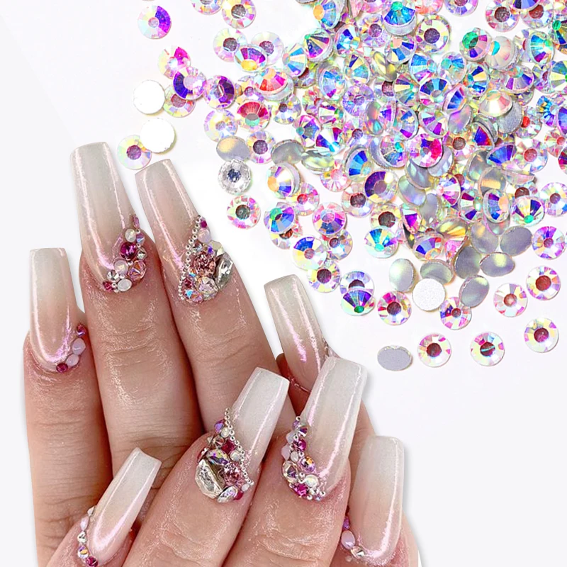 1440PCS Colorful Nail Rhinestones Blinking Regular AB Sharp Flat Bottom Bling Nail Decors Nail Art 3D DIY Decorations
1440PCS Colorful Nail Rhinestones Blinking Regular AB Sharp Flat Bottom Bling Nail Decors Nail Art 3D DIY Decorations