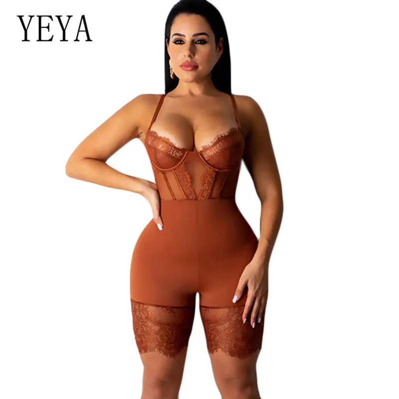 YEYA Women Sexy Sleeveless Bodycon Strap Lace Patchwork Romper Backless Bodysuit Short Pants Black Jumpsuit Club Party Clothing
YEYA Women Sexy Sleeveless Bodycon Strap Lace Patchwork Romper Backless Bodysuit Short Pants Black Jumpsuit Club Party Clothing