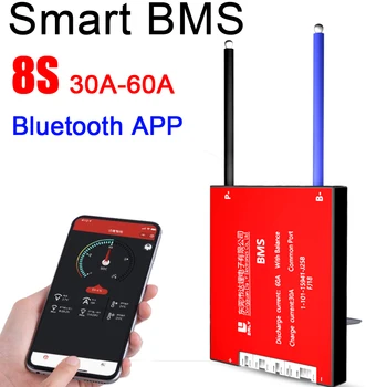 DYKB Smart 8S 24V Lifepo4 Lithium Battery Protection Board 3.2V BMS 30A 40A 60A Continuous Bluetooth APP PC software
DYKB Smart 8S 24V Lifepo4 Lithium Battery Protection Board 3.2V BMS 30A 40A 60A Continuous Bluetooth APP PC software