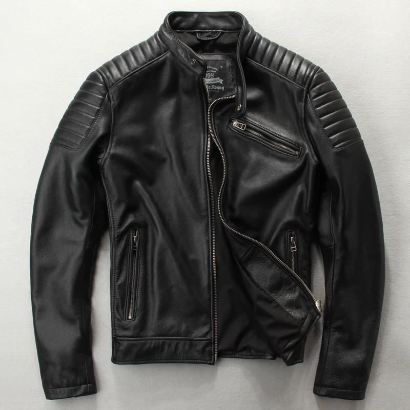 Free shipping,100% cowhide clothing,mens genuine leather Jacket,vintage motor biker coat.cool quality.plus size,wholesales 
Free shipping,100% cowhide clothing,mens genuine leather Jacket,vintage motor biker coat.cool quality.plus size,wholesales