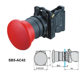 XB5-AC42 Waterproof Emergency Stop Mushroom Head Push Button Switch Momentary Switch Spring Return XB5-AC XB5
XB5-AC42 Waterproof Emergency Stop Mushroom Head Push Button Switch Momentary Switch Spring Return XB5-AC XB5