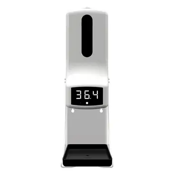 K9 2-in-1 White Non-contact Digital Infrared Thermometer and Automatic Sensor Soap Dispenser for Office Mall
K9 2-in-1 White Non-contact Digital Infrared Thermometer and Automatic Sensor Soap Dispenser for Office Mall