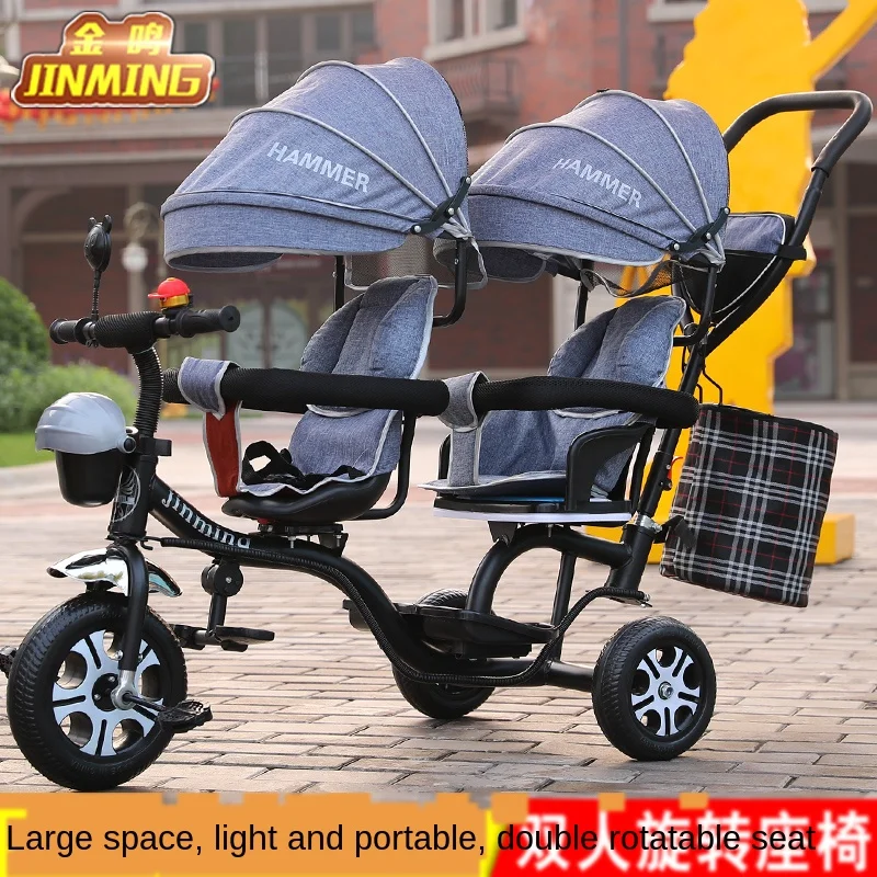 triciclo infantil The Children Tricycle Twin Baby Cart Double Bicycle Light Baby Stroller 3 Wheel Tricycle Baby Bike triciclo infantil The Children Tricycle Twin Baby Cart Double Bicycle Light Baby Stroller 3 Wheel Tricycle Baby Bike