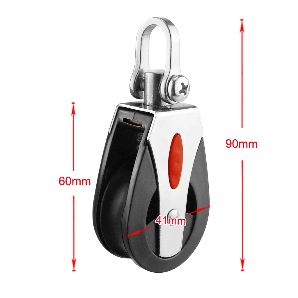 Rope Pulley Block 316 Stainless Steel Swivel Head Sheave for Marine Kayak Canoe Boat Sailing
Rope Pulley Block 316 Stainless Steel Swivel Head Sheave for Marine Kayak Canoe Boat Sailing