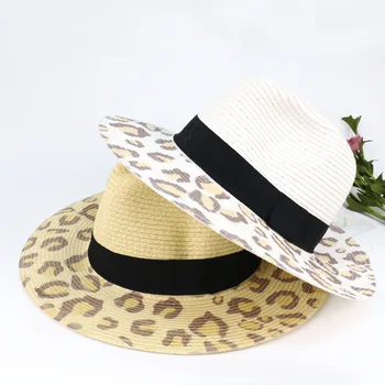 Women New Style Leopard UV Protection Seaside Holiday Sunbonnet Visor Caps Beach Straw Hat Panama Cap Men Jazz Hat Seaside
Women New Style Leopard UV Protection Seaside Holiday Sunbonnet Visor Caps Beach Straw Hat Panama Cap Men Jazz Hat Seaside