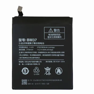 BM37 Phone Lithium Polymer ion Built in Replacment Battery 3700mAh Top quality For Xiaomi Mi 5S Mi5s plus+ Free Tools
BM37 Phone Lithium Polymer ion Built in Replacment Battery 3700mAh Top quality For Xiaomi Mi 5S Mi5s plus+ Free Tools
