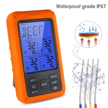 Wireless Digital Grill Thermometer with Probe Smoked Oven Food BBQ Thermometer Kitchen Food Monitoring Thermometer for Cooking
Wireless Digital Grill Thermometer with Probe Smoked Oven Food BBQ Thermometer Kitchen Food Monitoring Thermometer for Cooking