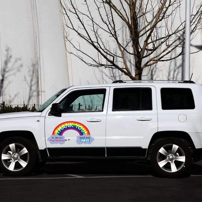 Thank You NHS Car Stickers Rainbow Waterproof Vinyl Signs Window Car Van Shop PVC Decal Home Vehicle Decoration
Thank You NHS Car Stickers Rainbow Waterproof Vinyl Signs Window Car Van Shop PVC Decal Home Vehicle Decoration