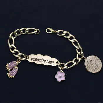 customize name muslim Quran AYATUL KURSI Stainless Steel baby child Bangles 
customize name muslim Quran AYATUL KURSI Stainless Steel baby child Bangles