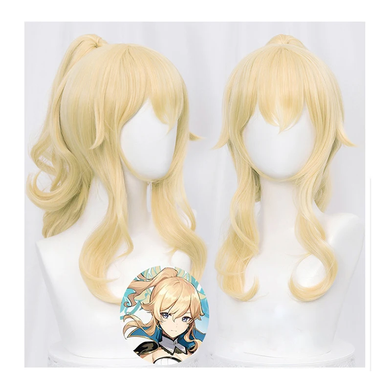 Game Impact Jean Cosplay Wig Cosplay 40cm Blond Clip Ponytail Heat Resistant Synthetic Hair Wig Anime Cosplay Wigs + Wig Cap
Game Impact Jean Cosplay Wig Cosplay 40cm Blond Clip Ponytail Heat Resistant Synthetic Hair Wig Anime Cosplay Wigs + Wig Cap