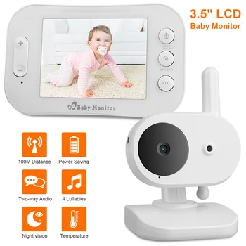 3.5 Inch Portable LCD Color Wireless Video and Audio Baby Monitor Night Vision Camera Two Way Radio Temperature Detection
3.5 Inch Portable LCD Color Wireless Video and Audio Baby Monitor Night Vision Camera Two Way Radio Temperature Detection