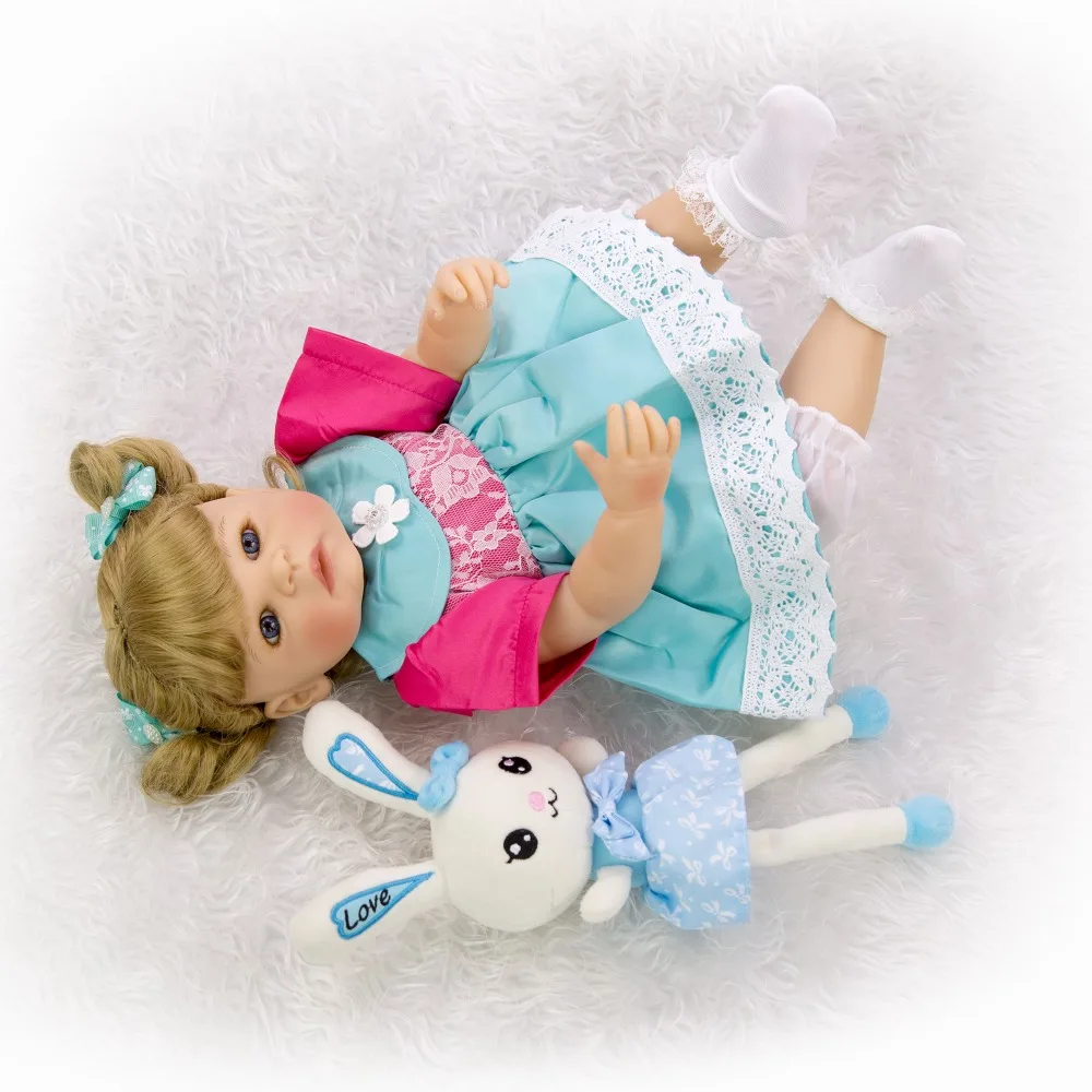 keiumi 22 inch silicone full body lifelike reborn baby doll girl