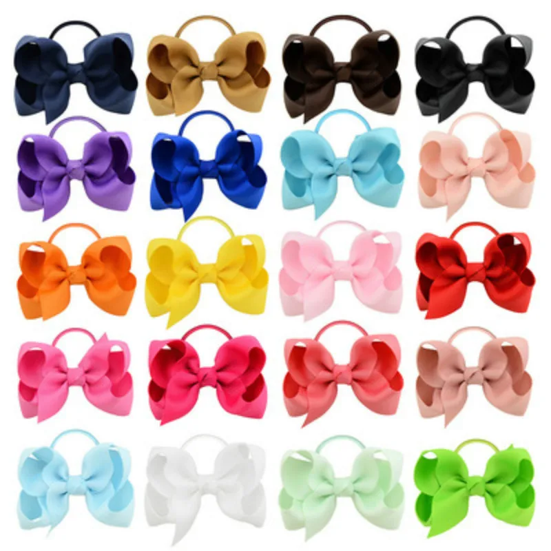

1Pc Baby Solid Color Rubber Band Girl Apron Rubber Band Tiara Kids Hair Rope Female Bow Hair Rings Fashion Hair Accessories