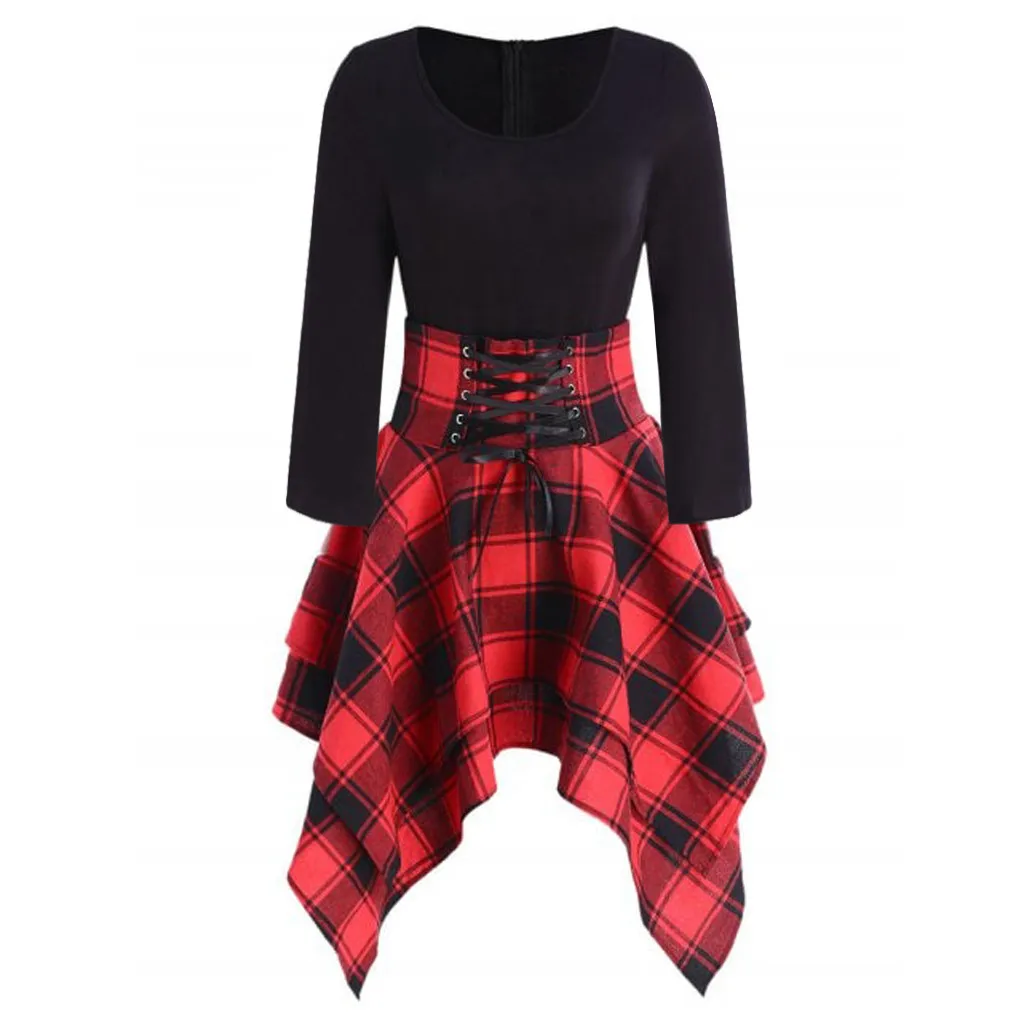 FREE OSTRICH Dress Women Strap Long Sleeve O-Neck Irregular Plaid Print Sashes Expensive Autumn Noble Popular Short Dress Winter
FREE OSTRICH Dress Women Strap Long Sleeve O-Neck Irregular Plaid Print Sashes Expensive Autumn Noble Popular Short Dress Winter