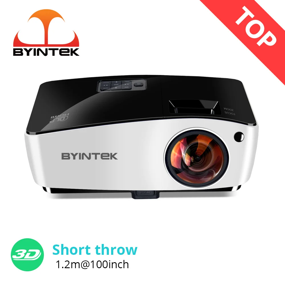 Фото BYINTEK K5 Short Throw 4000 ANSI Full HD 1080P видео DLP 3D проектор-проектор для дневного света в классе