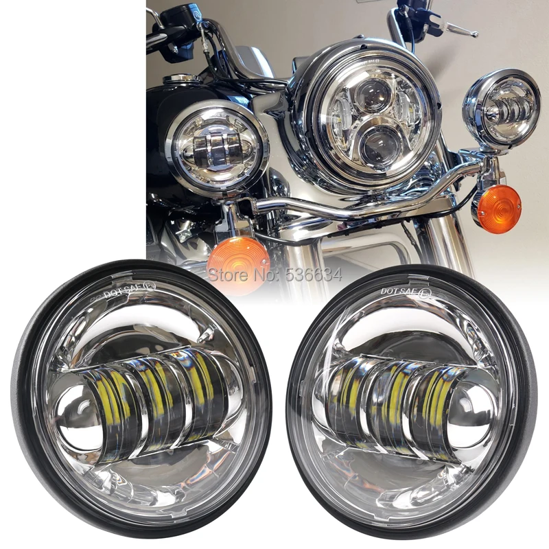 Pair 4.5inch 4-1/2" LED Fog Passing Lamp Motorcycle Auxiiliary Light for Electra Glide Road King Heritage Softail Yamaha
Pair 4.5inch 4-1/2" LED Fog Passing Lamp Motorcycle Auxiiliary Light for Electra Glide Road King Heritage Softail Yamaha