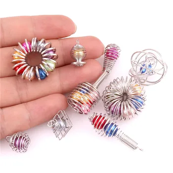 20pcs Iron Ball Spring Spiral Pearl Cage Jewelry Making Beads Cage Pendant Essential Oil Diffuser Aroma Locket For Oyster
20pcs Iron Ball Spring Spiral Pearl Cage Jewelry Making Beads Cage Pendant Essential Oil Diffuser Aroma Locket For Oyster