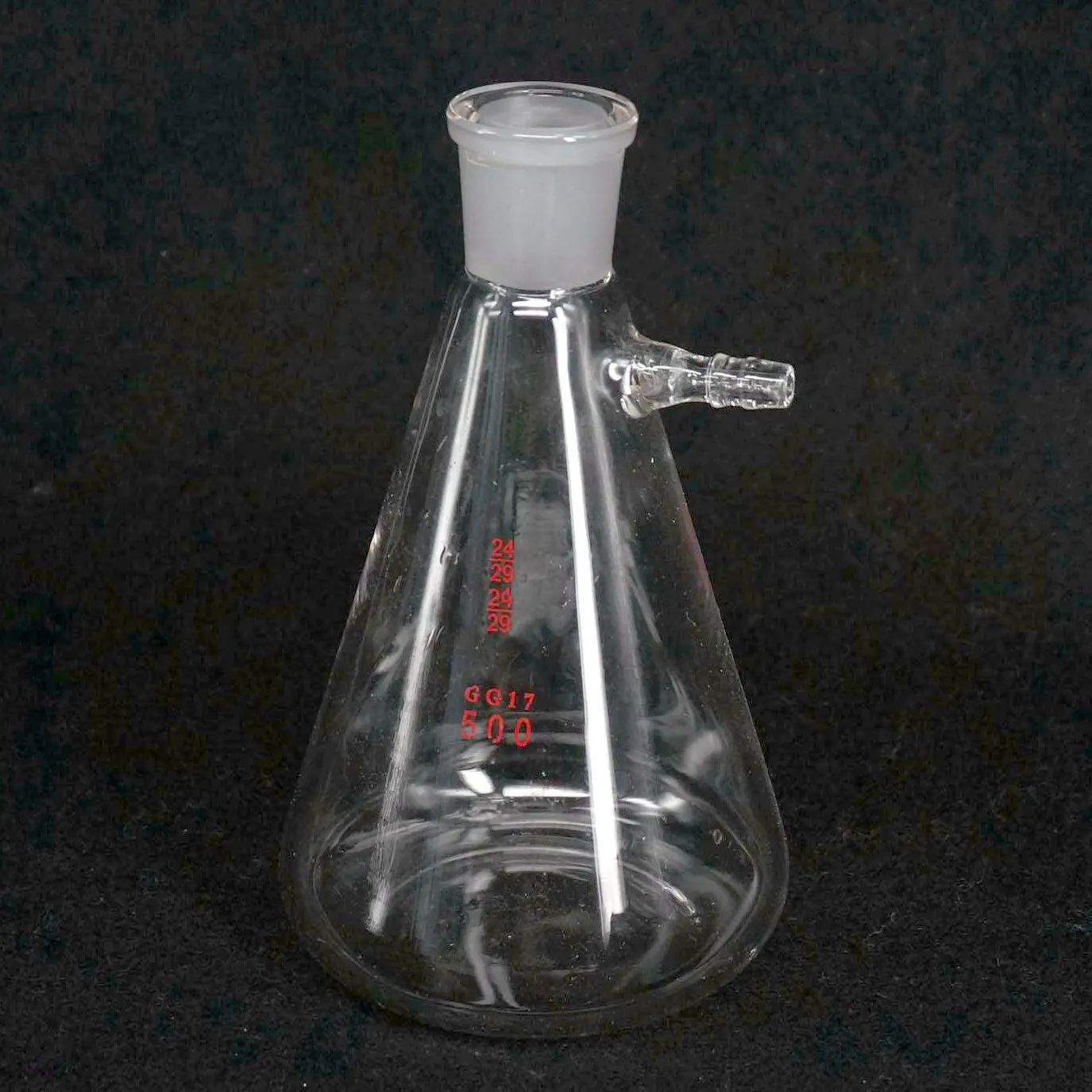 

500ml 24/29 29/32 Ground Joint Borosilicate Glass Conical Filter Flask with Side Arm Lab Glassware Teaching