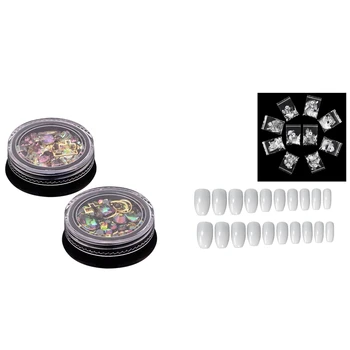 2 Set Acrylic False Nail Tips: 1 Set 2 Box 3D Nail Tip Diamond Flat Jewel Stone Nail Rhinestone Manicure & 1 Set 500 Pcs Nails F
2 Set Acrylic False Nail Tips: 1 Set 2 Box 3D Nail Tip Diamond Flat Jewel Stone Nail Rhinestone Manicure & 1 Set 500 Pcs Nails F