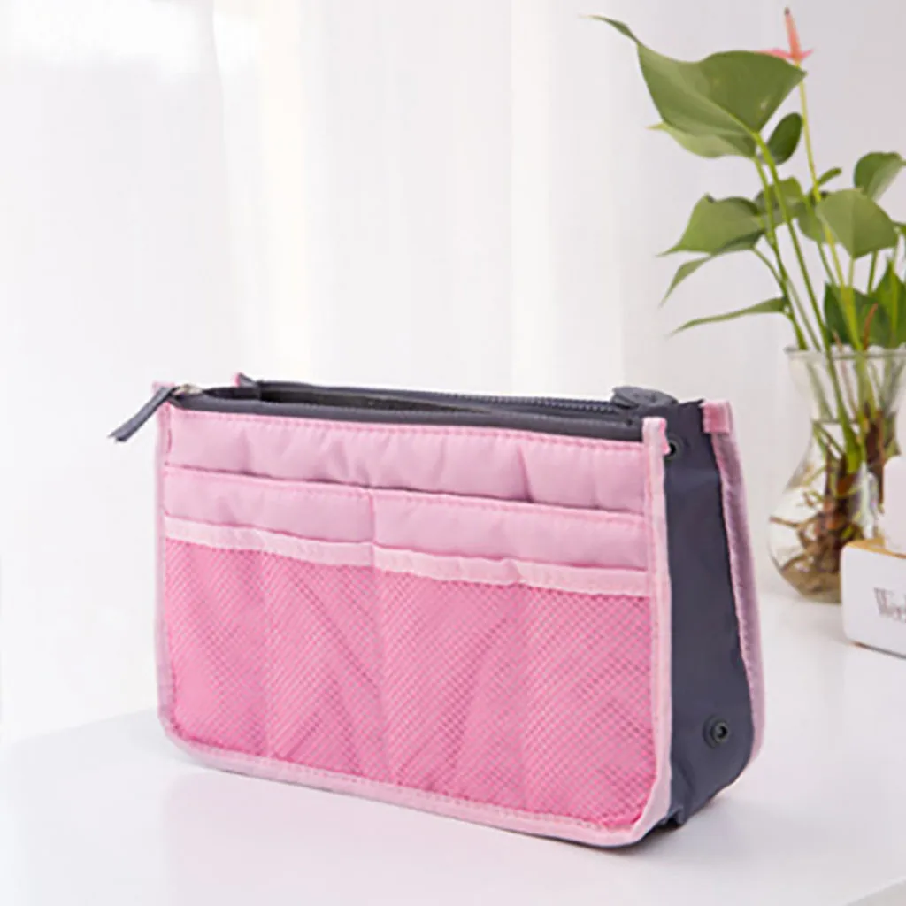 

Large Storage Holder Washbag Hot Women Purse Handbag Organizer Travel Bag Insert Liner Cosmetic Bag Make up Tidy Bag #YL5