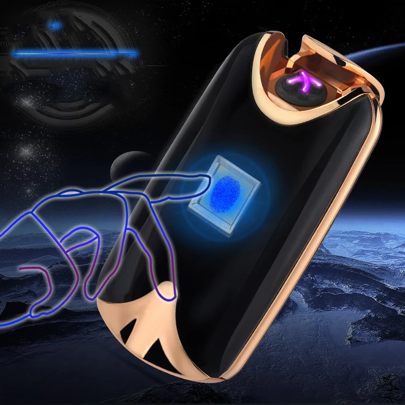 Technology Smart USB Dual Fire Arc Lighter Fingerprint Induction Charging Metal Windproof and Flameless Lighter Gadgets for Men
Technology Smart USB Dual Fire Arc Lighter Fingerprint Induction Charging Metal Windproof and Flameless Lighter Gadgets for Men
