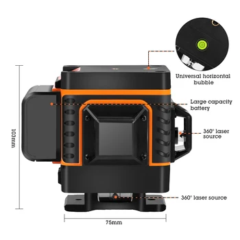 16 Lines 4D Laser Level Level Self-Leveling 360 Horizontal And Vertical Cross Super Powerful Green Laser Level
16 Lines 4D Laser Level Level Self-Leveling 360 Horizontal And Vertical Cross Super Powerful Green Laser Level