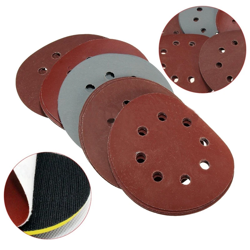 50 Pieces Set Sandpaper Hook Loop 5'' Grit 800 1000 1500 2000 3000 Round Sandpapers Sanding Discs Abrasive Tools
50 Pieces Set Sandpaper Hook Loop 5'' Grit 800 1000 1500 2000 3000 Round Sandpapers Sanding Discs Abrasive Tools