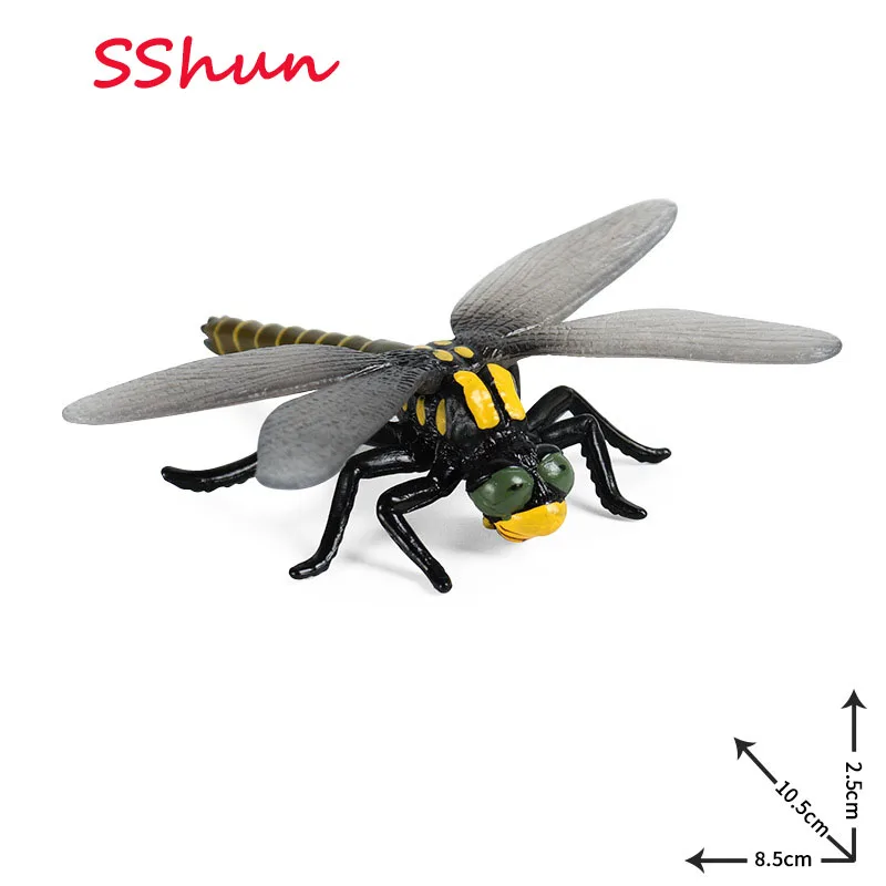 8.5*10.5*2.5CM Simulation animal insect model children static solid dragonfly plastic toy micro landscape decoration ornaments | Игрушки и