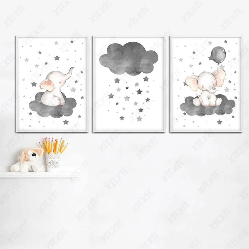 Cartoon Childlike Elephant Dark Cloud Canvas Painting Star Posters Wall Art Picture Home Living Room Baby Room Decoration
Cartoon Childlike Elephant Dark Cloud Canvas Painting Star Posters Wall Art Picture Home Living Room Baby Room Decoration