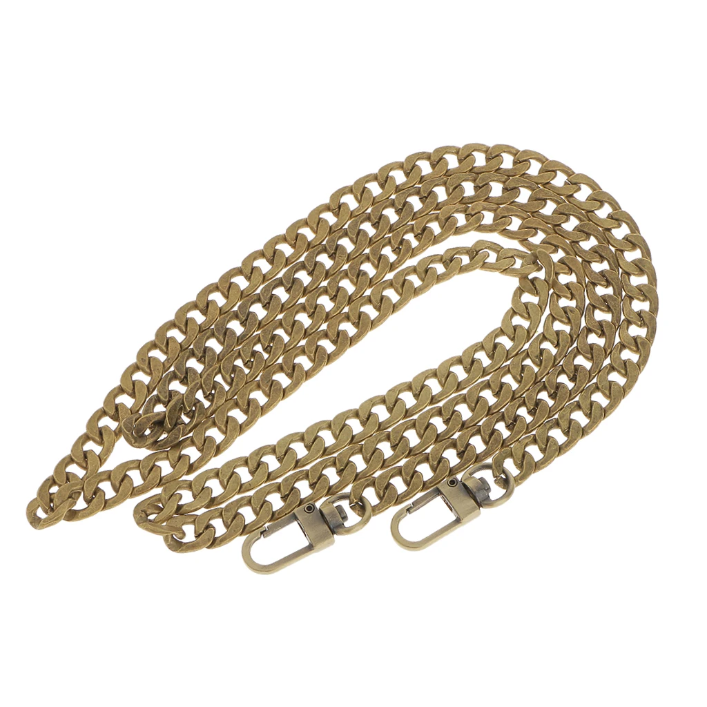 Long Metal Flat Purse Bag Chain with Buckles Clutch Bag Strap Replacement 47'' Long Metal Flat Purse Bag Chain with Buckles Clutch Bag Strap Replacement 47''
