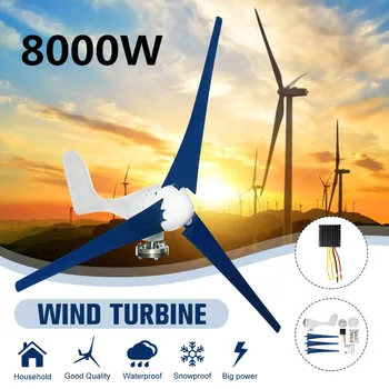8000W Wind Turbines Generator 12V/24V 3 Blades Horizontal Wind Generator With Controller Windmill Energy Turbines Charge
8000W Wind Turbines Generator 12V/24V 3 Blades Horizontal Wind Generator With Controller Windmill Energy Turbines Charge