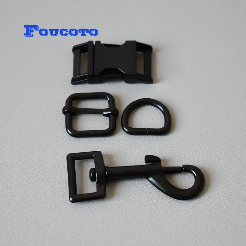 50sets/lot metal buckle D rings 20mm webbing for paracord rope dog collar leash adjuster clip hook belt buckles DIY accessories
50sets/lot metal buckle D rings 20mm webbing for paracord rope dog collar leash adjuster clip hook belt buckles DIY accessories