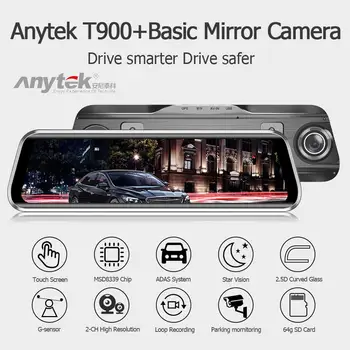 Anytek T900+ 9.66inch Touch Screen Car DVR Rear View Mirror Dash Cam Full HD Car Camera 1080P Back Camera Dual Lens Video Record
Anytek T900+ 9.66inch Touch Screen Car DVR Rear View Mirror Dash Cam Full HD Car Camera 1080P Back Camera Dual Lens Video Record